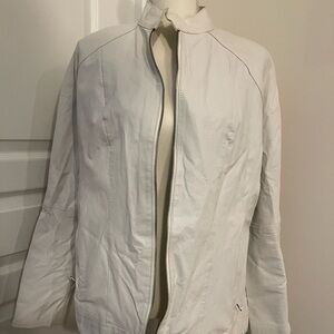 Jessica London Off-White Leather Jacket